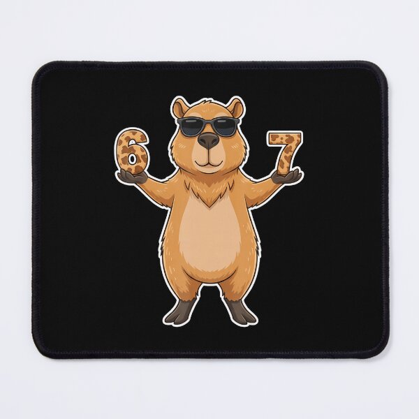 Item preview, 67 Capybara Sunglasses Gen Alpha Slang Funny Six Seven Meme designed and sold by MicheleDanita.