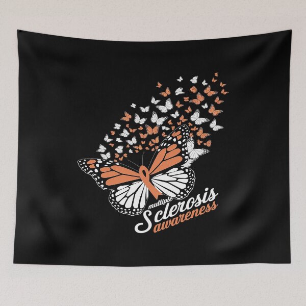 Item preview, Multiple Sclerosis Awareness Butterfly Wear Orange Ribbon  designed and sold by CombatTask.