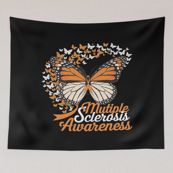 Item preview, Multiple Sclerosis Awareness Butterfly Wear Orange Ribbon MS  designed and sold by MythWoot.