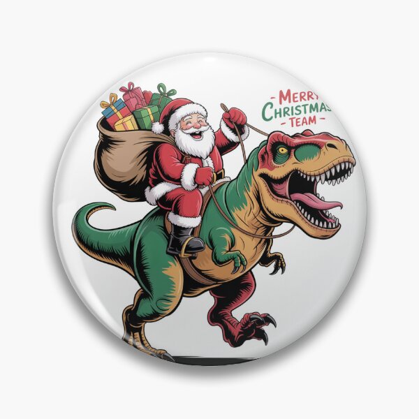 Item preview, Funny Santa Riding Dinosaur Christmas Xmas Gift Idea Santa's Merry Christmas squad  designed and sold by kaka8888.