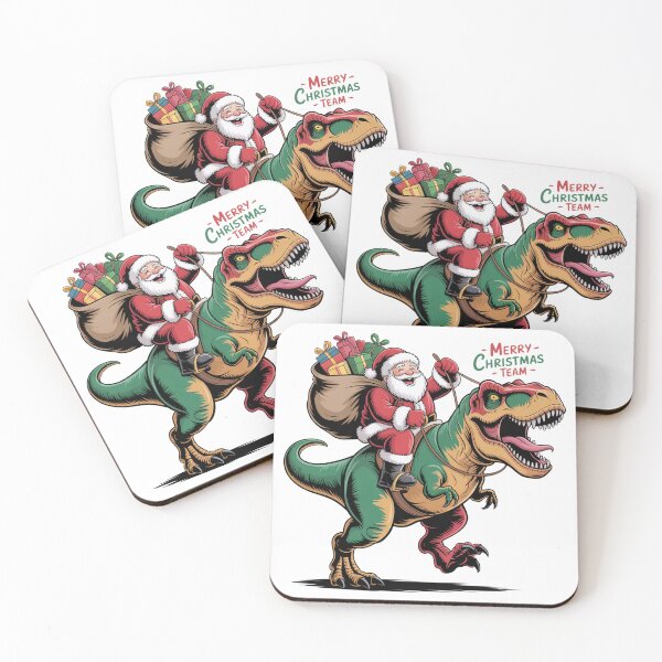 Item preview, Funny Santa Riding Dinosaur Christmas Xmas Gift Idea Santa's Merry Christmas squad  designed and sold by kaka8888.