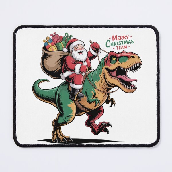 Item preview, Funny Santa Riding Dinosaur Christmas Xmas Gift Idea Santa's Merry Christmas squad  designed and sold by kaka8888.