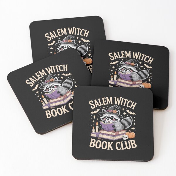 Item preview, Salem WItch Book Club Halloween Raccoon Witch Reading Book designed and sold by NetoGalaxy.