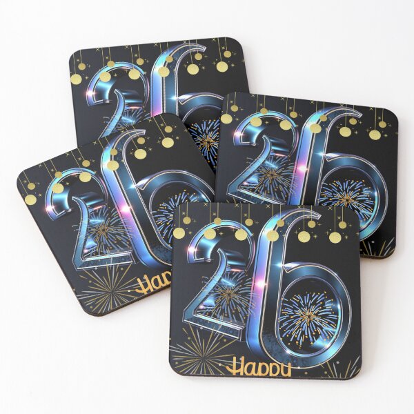 Item preview, Sleek Art Deco 2026 Chrome Holo Numerals designed and sold by Digitalhub12.