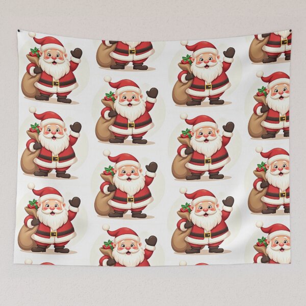 Item preview, Drawing of Cheerful Santa Carrying Gift Sack  designed and sold by NivyasArtistry.