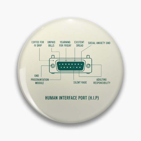 Item preview, Human Interface Port Design with Satirical Labels and Tech-Inspired Humor designed and sold by SplashTastic.