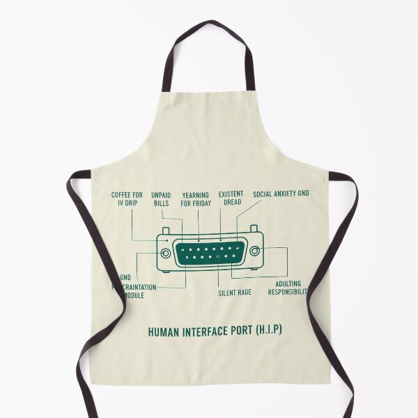 Item preview, Human Interface Port Design with Satirical Labels and Tech-Inspired Humor designed and sold by SplashTastic.