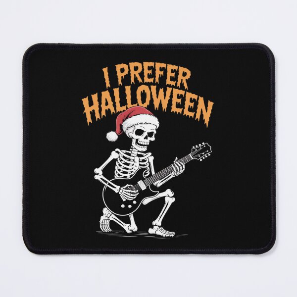 Item preview, Santa Hat Skeleton Rock Guitar I Prefer Halloween Christmas designed and sold by NetoGalaxy.
