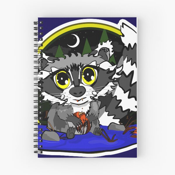 Item preview, 026 Rusty The River Raccoon Eating Crawdads designed and sold by DayHarvesters.