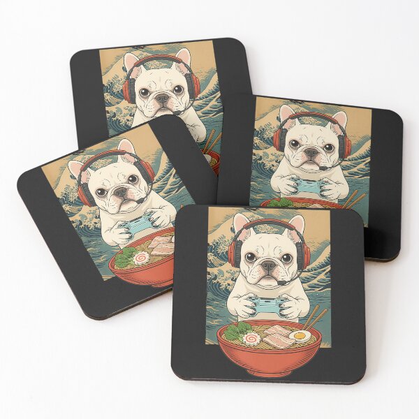 Item preview, French Bulldog Gamer Ramen Bowl designed and sold by FemmeForge.