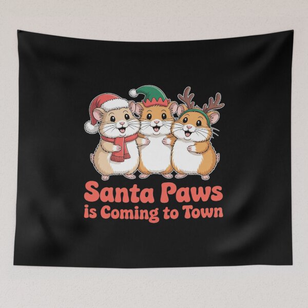 Item preview, Santa Paws is Coming to Town Funny Christmas Pets designed and sold by SnackPAC.