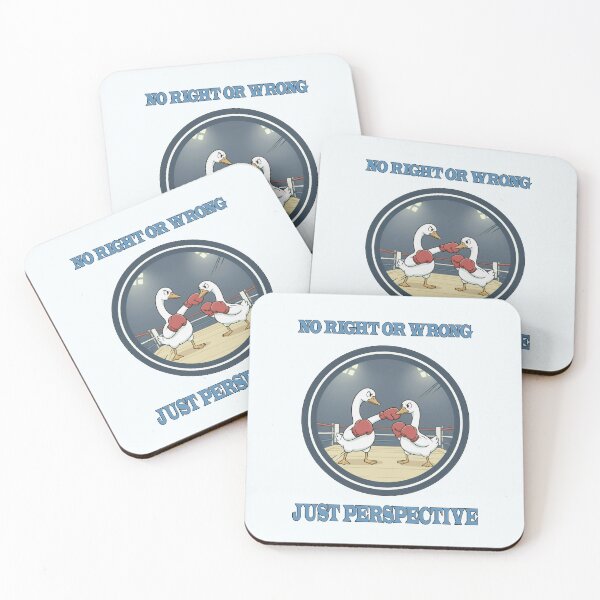 Item preview, No Right or Wrong, Just Perspective – Funny Boxing Geese designed and sold by INNERSELFART.