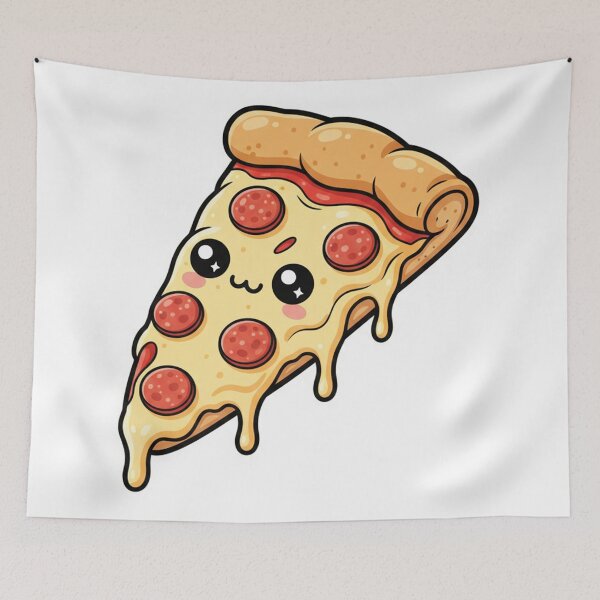 Item preview, Kawaii Pepperoni Pizza Slice designed and sold by plastikelectrik.