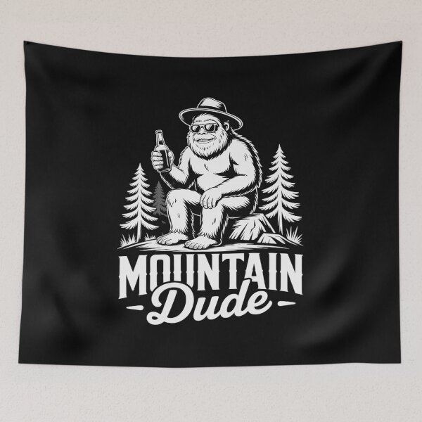 Item preview, Sasquatch Camping Retro Mountain Dude Backcountry designed and sold by SnackPAC.