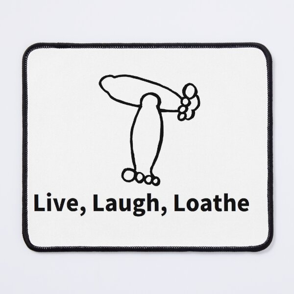 Item preview, funny transparent words slogan design: live, laugh, loathe designed and sold by jameshowgelpen.