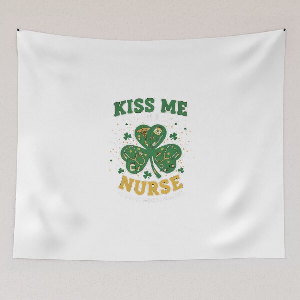 Item preview, Funny Kiss Me Nurse Irish Drunk Shamrock designed and sold by Tharamon79.