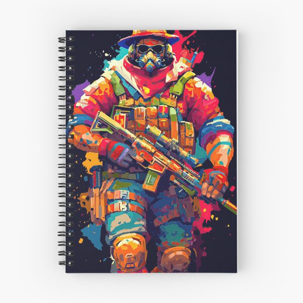 Item preview, Abstract colorful soldier with gas mask and hat designed and sold by Piotrek0001.