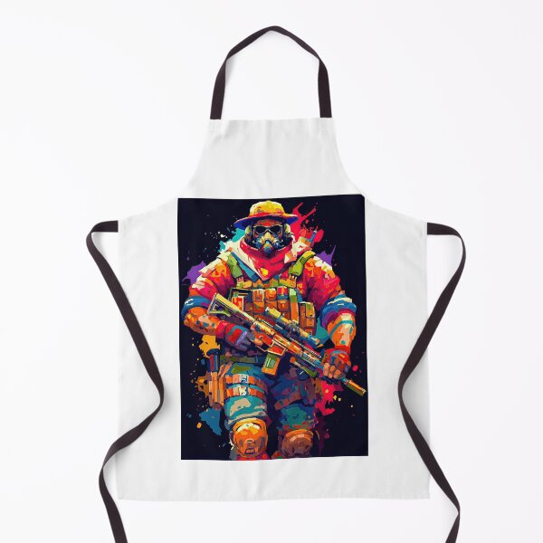 Item preview, Abstract colorful soldier with gas mask and hat designed and sold by Piotrek0001.