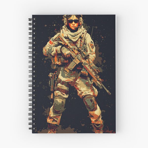 Item preview, Full body female soldier posing with assault rifle designed and sold by Piotrek0001.