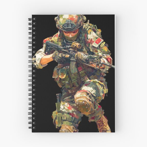 Item preview, Running soldier in camouflage with artistic paint effects designed and sold by Piotrek0001.