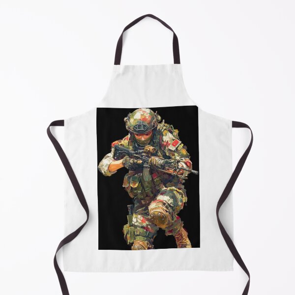 Item preview, Running soldier in camouflage with artistic paint effects designed and sold by Piotrek0001.