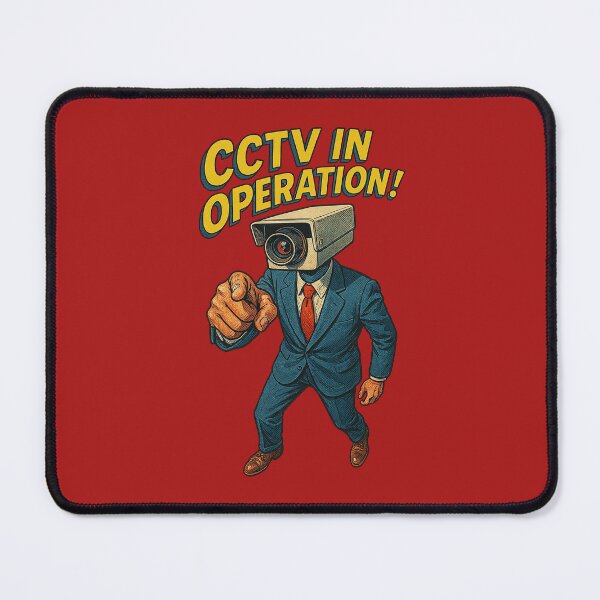 Item preview, CCTV in Operation – Vintage Retro Camera Man Poster Style designed and sold by The Devil's Bargain.