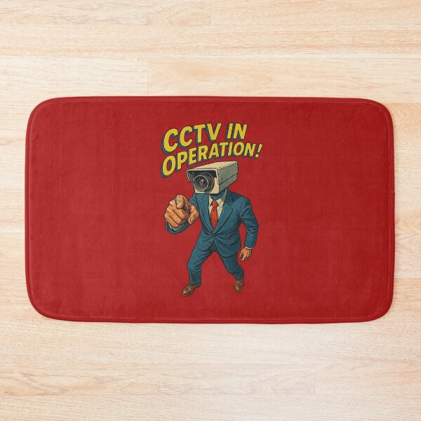 Item preview, CCTV in Operation – Vintage Retro Camera Man Poster Style designed and sold by The Devil's Bargain.