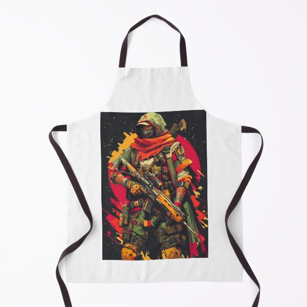 Item preview, Hooded mercenary with face mask and red scarf designed and sold by Piotrek0001.