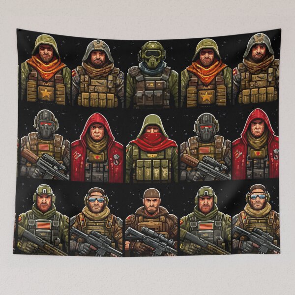 Item preview, Nine portraits of different tactical military character classes designed and sold by Piotrek0001.