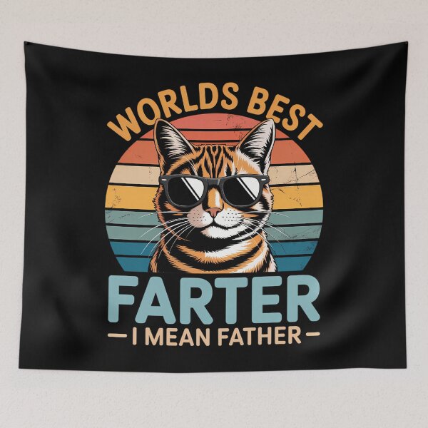 Item preview, World's Best Farter I Mean Father Cat Dad Fathers Day designed and sold by CruelShadesSt.