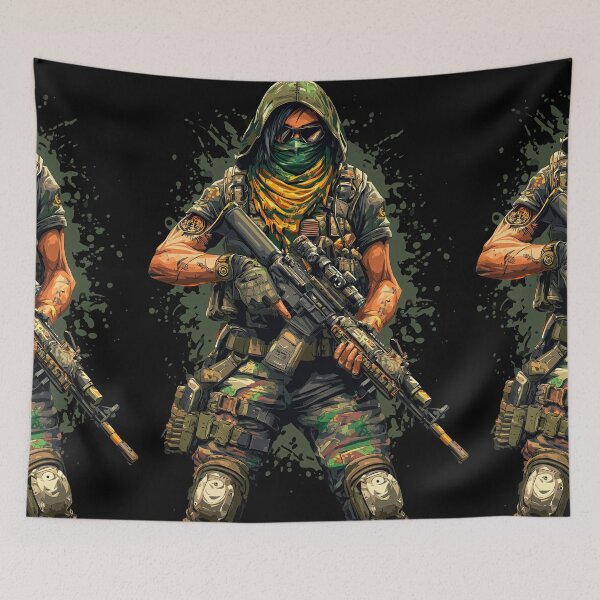 Item preview, Heavily armored soldier standing against dark starry background designed and sold by Piotrek0001.