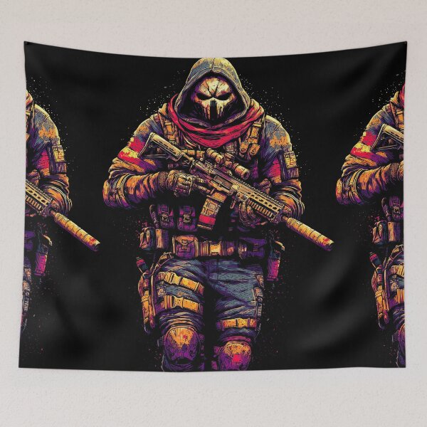 Item preview, Grim reaper style soldier with neon lighting effects designed and sold by Piotrek0001.