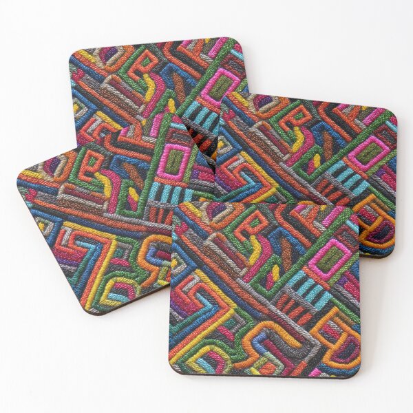 Item preview, Vibrant Geometric Faux Embroidery designed and sold by Nicholas Panek.