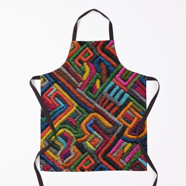 Item preview, Vibrant Geometric Faux Embroidery designed and sold by Nicholas Panek.