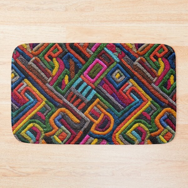 Item preview, Vibrant Geometric Faux Embroidery designed and sold by Nicholas Panek.