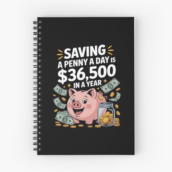 Item preview, Saving A Penny A Day Funny Piggy Bank Money designed and sold by SnackPAC.