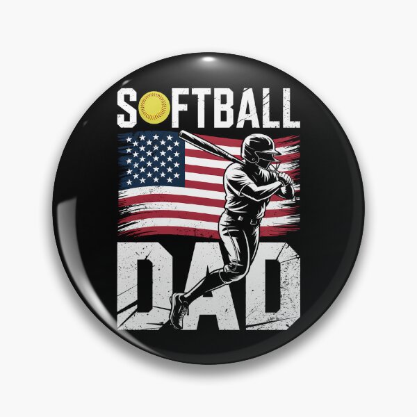 Item preview, Softball Dad US Flag Patriotic Fathers Day designed and sold by CruelShadesSt.