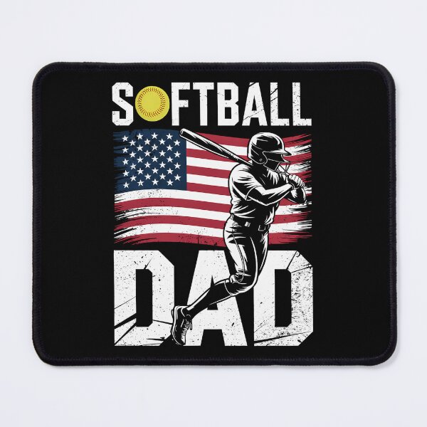 Item preview, Softball Dad US Flag Patriotic Fathers Day designed and sold by CruelShadesSt.