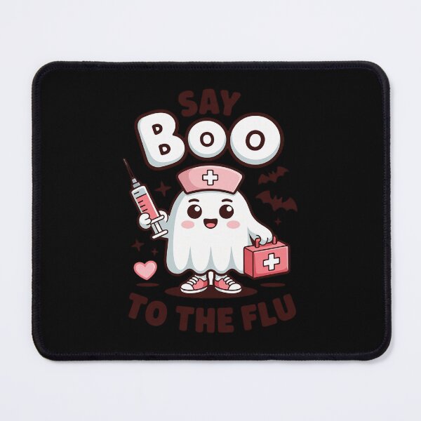Item preview, Say Boo to The Flu Halloween Nurse Ghost designed and sold by SnackPAC.