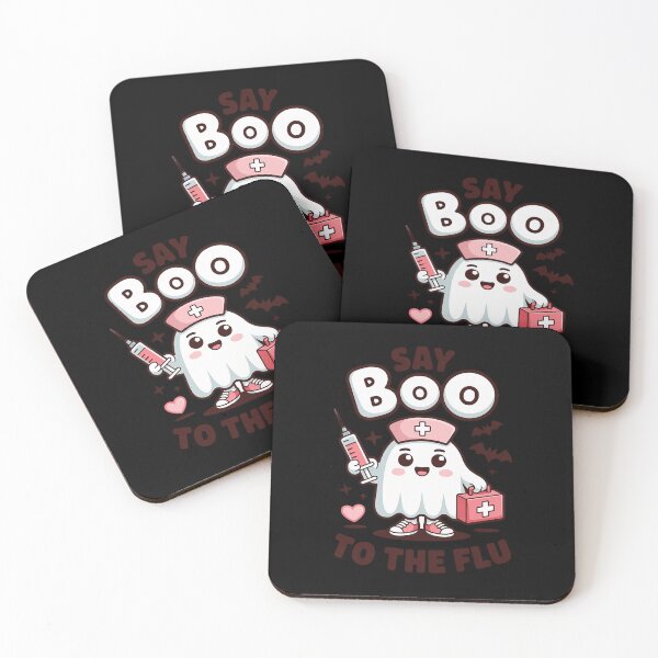 Item preview, Say Boo to The Flu Halloween Nurse Ghost designed and sold by SnackPAC.