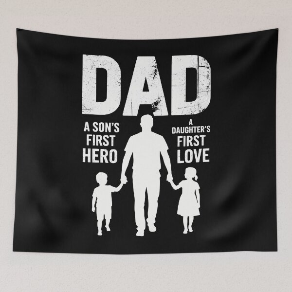 Item preview, Dad sons first hero daughter love for father's day designed and sold by CruelShadesSt.