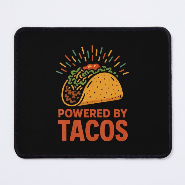 Item preview, Powered By Tacos Funny Foodie Delight designed and sold by AdellBridgett.