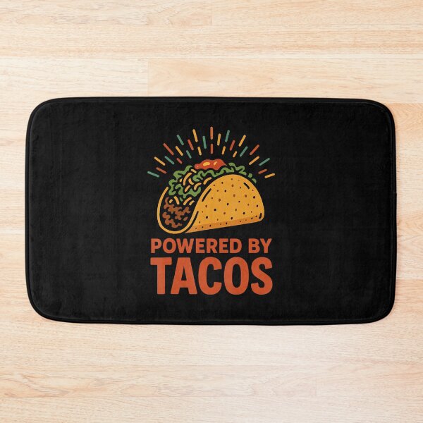 Item preview, Powered By Tacos Funny Foodie Delight designed and sold by AdellBridgett.