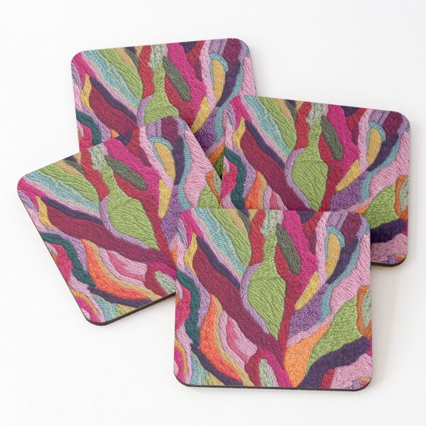 Item preview, Vibrant Abstract Faux Embroidery Pattern designed and sold by Nicholas Panek.