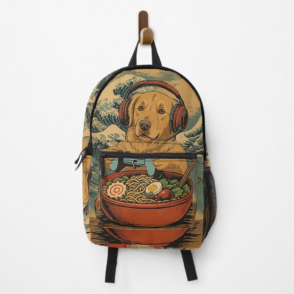 Item preview, Golden Retriever Gamer Ramen Japanese Art designed and sold by FemmeForge.
