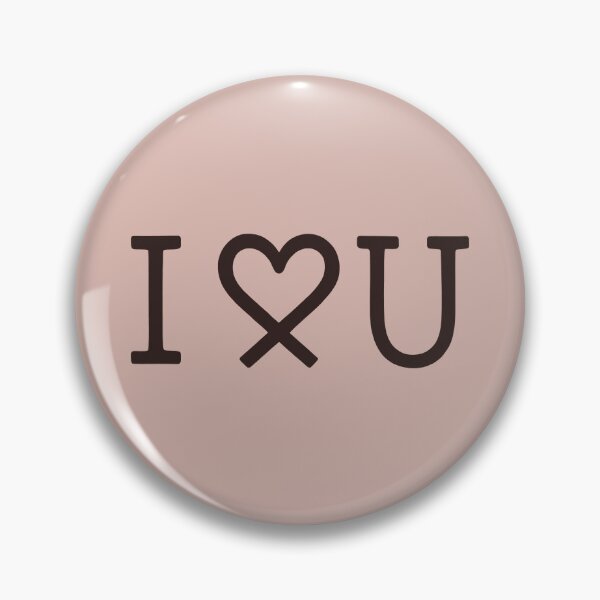 Item preview, I ♥ U Minimalist Design with Stylized Heart and Light Pink Background designed and sold by SplashTastic.