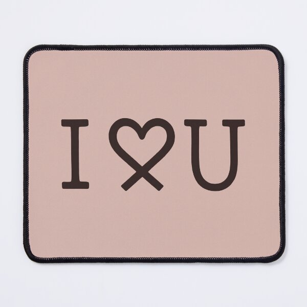 Item preview, I ♥ U Minimalist Design with Stylized Heart and Light Pink Background designed and sold by SplashTastic.