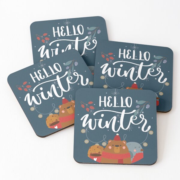 Item preview, Hello Winter Cute Animal Illustration – Cozy Christmas & Holiday Aesthetic Art designed and sold by RayArtCorner.