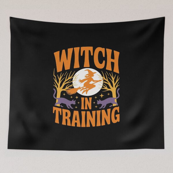 Item preview, Scary On Her Broom Halloween Party Spooky Witch In Training designed and sold by LittleDame.