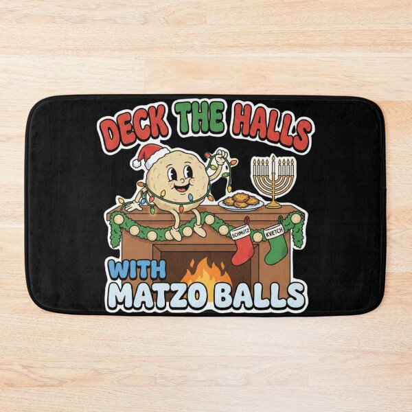 Item preview, Deck The Halls with Matzo Balls designed and sold by CatherineLievre.